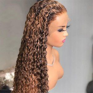 💥100% Human Hair Wavy Lace Frontal Wig💥NWT